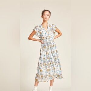 TROVATA Birds of Paradis- Kristi Dress- Violet Tendril